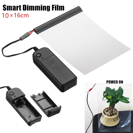 10*16cm Window Glasses Customized Electric Self-adhesive Smart Dimming Film Switchable Transparent Smart PDLC Film Sample