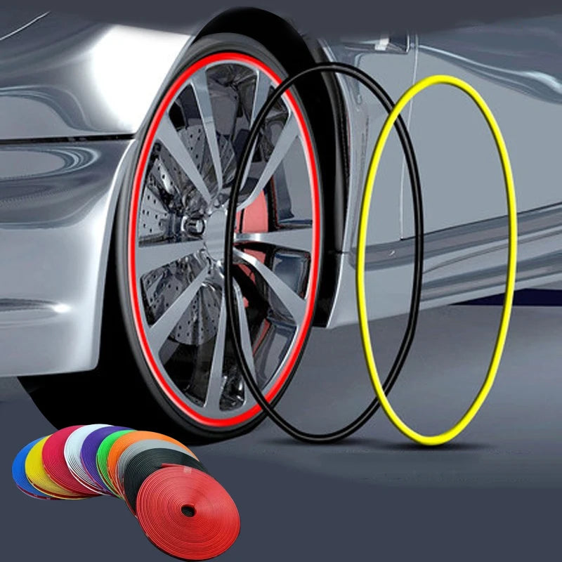 4M / 8M Car Rim Protect Strip Tire Protection Covers Car Wheel Rims Styling Bright Matte Car Wheel Sticker Wheel Edge Protector