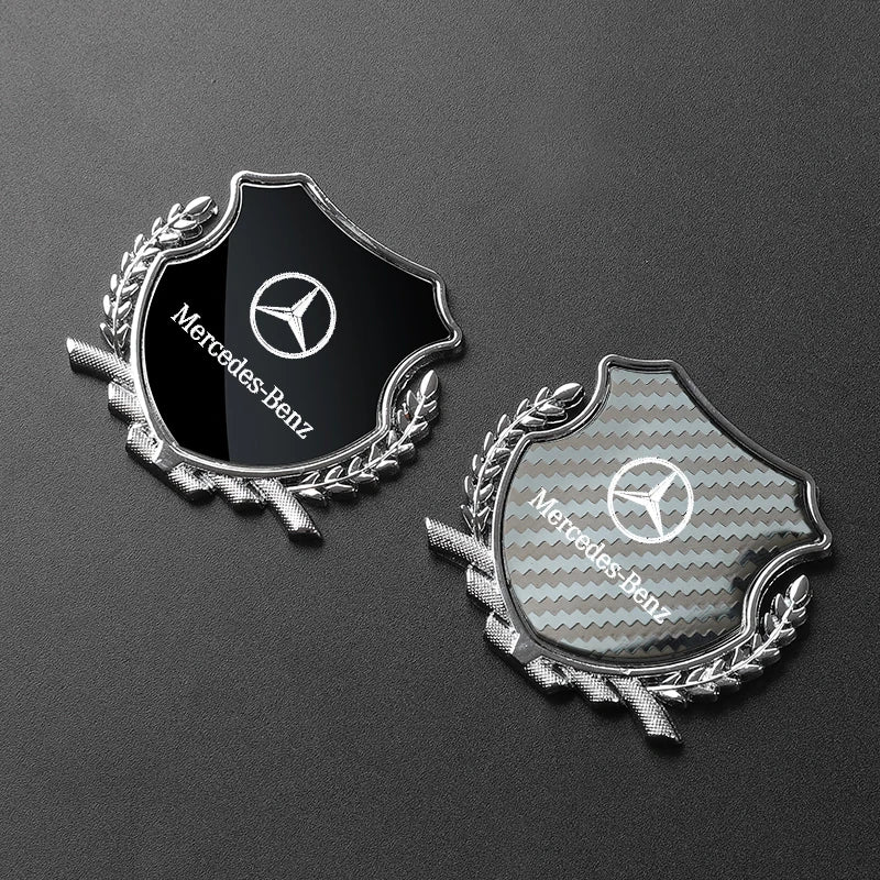 Car Stickers 3D Metal Accsesories Auto Accessory Triangle Window Sticker For MERCEDES-BENZ Benz AMG A B C E F G SLASS W204 VITO