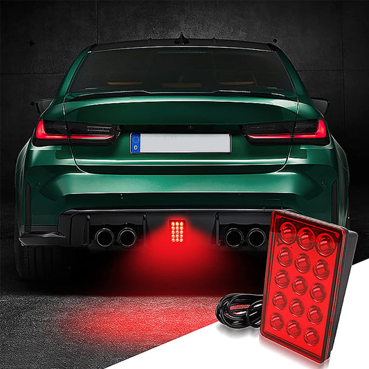 F1 Style Led Brake Pilot Lights 12V 15led Rear Tail Lights Auto  Flash Warning Reverse Stop Safety Signal Lamps For Car SUV Moto