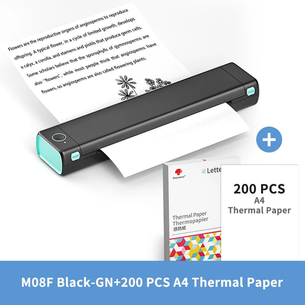 Phomemo M08F Wireless Tattoo Transfer Stencil Printer A4 Paper Portable Thermal Printer Copier Compatible with Smartphone