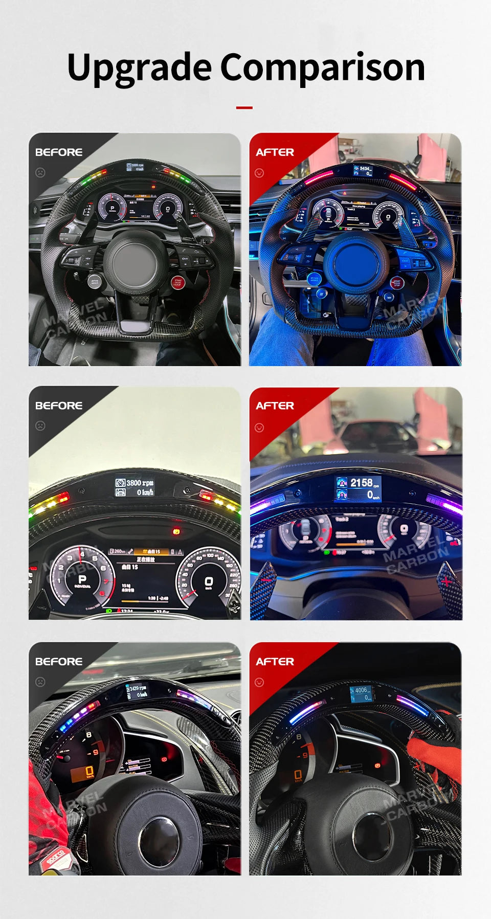 Steering Wheel Led Display Kit for 2000 Years After All Car Intelligent Driving Data Screen OHC Led Steering Wheel Kit