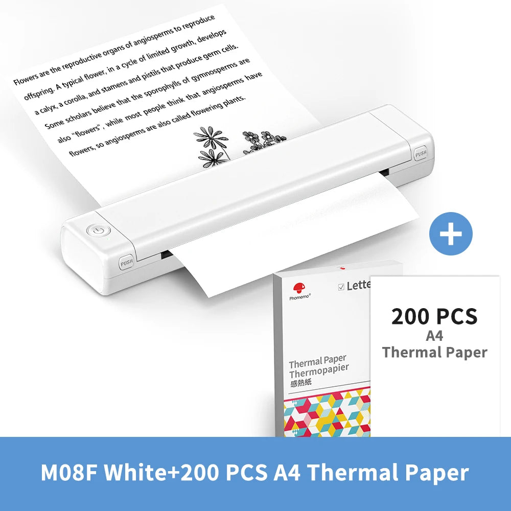 Phomemo M08F Wireless Tattoo Transfer Stencil Printer A4 Paper Portable Thermal Printer Copier Compatible with Smartphone