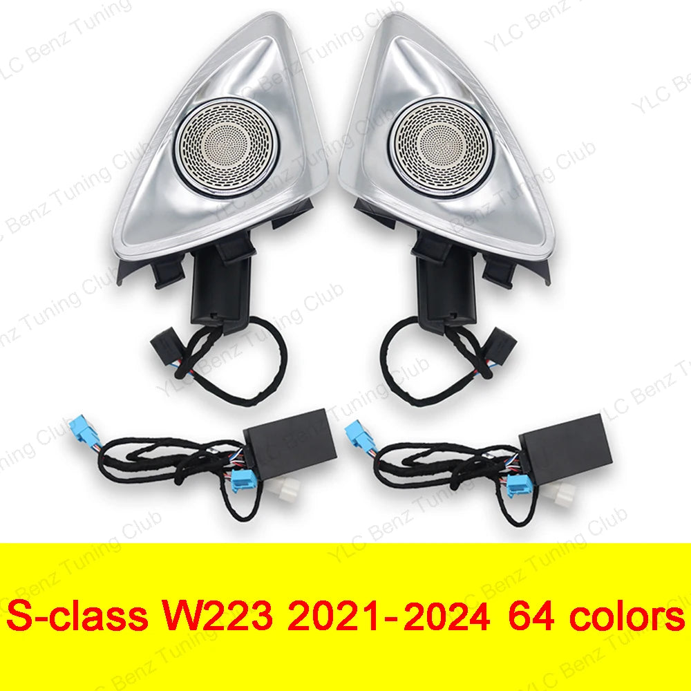 For Mercedes-Benz 4D Speaker E C S W213 W205 W222 W223 4D Rotating Tweeter Speaker Ambient Light