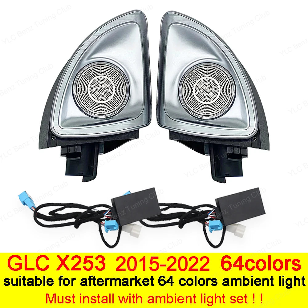 For Mercedes-Benz 4D Speaker E C S W213 W205 W222 W223 4D Rotating Tweeter Speaker Ambient Light