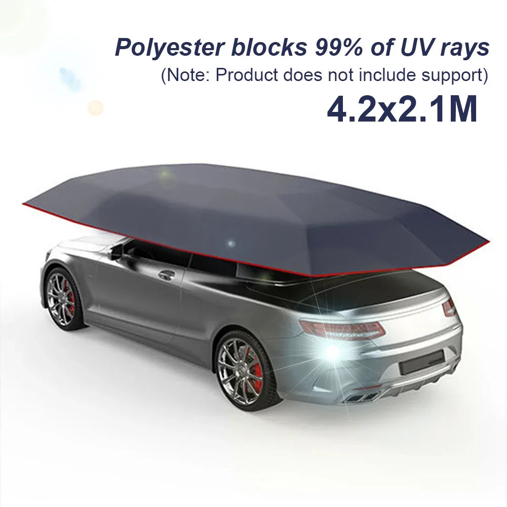 Outdoor Summer Thermal Insulation Carport Tarpaulin Car Sunshade Tarpaulin Canopy Cover UV Protection Car Sunshade Awning