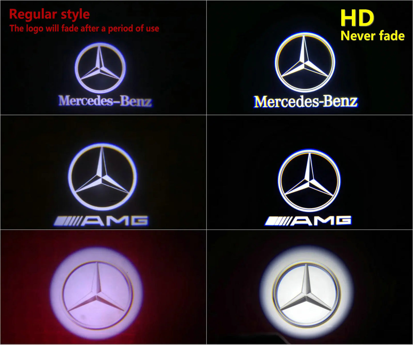 2X HD Car LED Door Ghost Auto Projector Lamp Welcome Light For Mercedes Benz GLB GLC GLA Class X247 X253 H247 X156 Amg 35 43 63