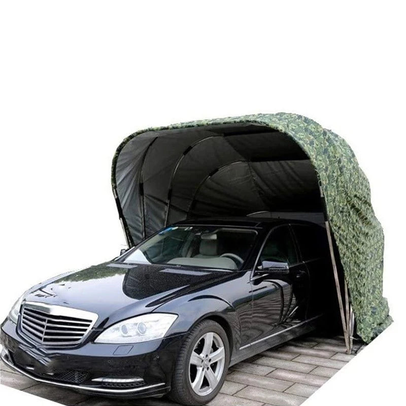 Car Tent Portable Manual Waterproof Car House Shed Foldable Shelter Carport Parking Canopy Galvanized Steel Retractable Garage