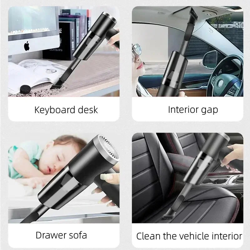 Portable Wireless Car Vacuum Cleaner Wireless Vacuum Cleaner Dual Use for Home and Car 120W High Power Powerful Vacuum Cleaner