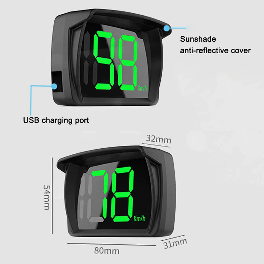 Y03 Car GPS HUD Head Up Display Universal Digital Speedometer Projector Km/h Big Font Speed Meter Displayer Auto Electronic Part