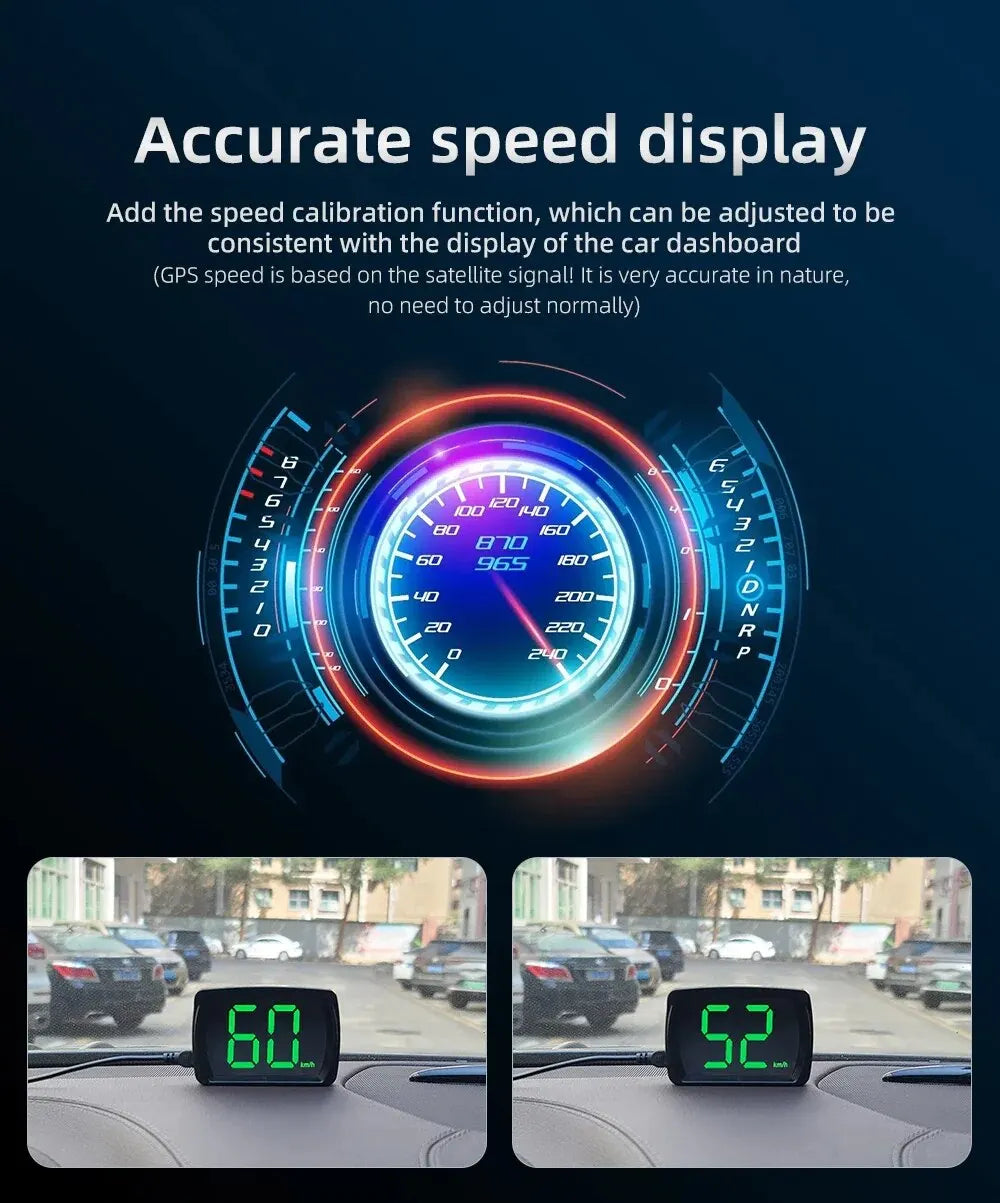 Y03 Car GPS HUD Head Up Display Universal Digital Speedometer Projector Km/h Big Font Speed Meter Displayer Auto Electronic Part