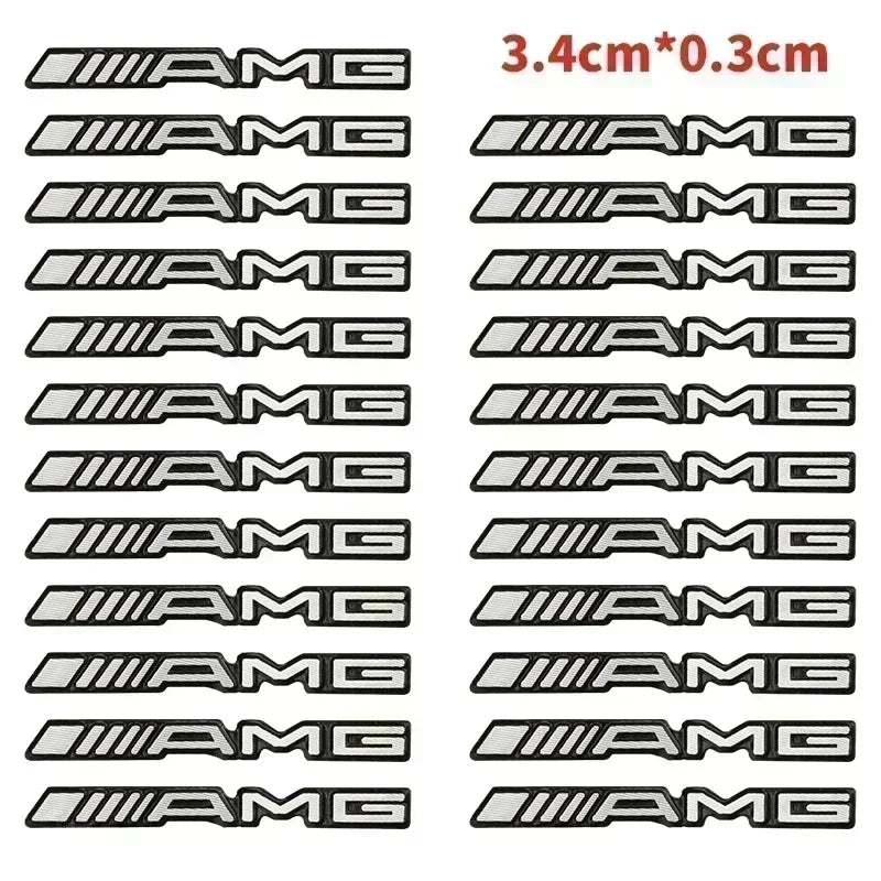 1pcs Letter Emblem Badge for Mercedes Benz AMG Interior Center Console Fob Logo Car Styling Accessory 3D Sticker for C GLK GLA