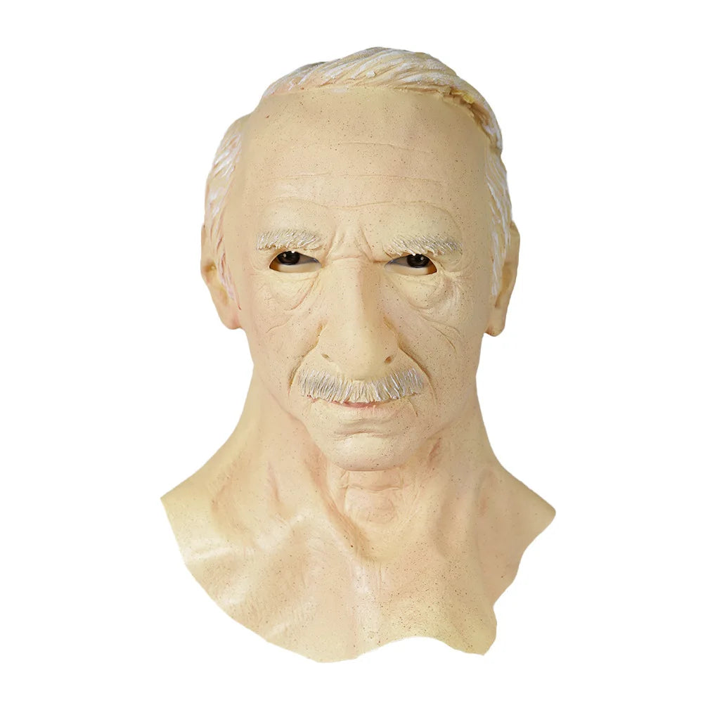 Woman Man Mask full Head Face Realistic Silicone Grandpa Grandma Mask Simulation Supplies Halloween Party Cosplay Props