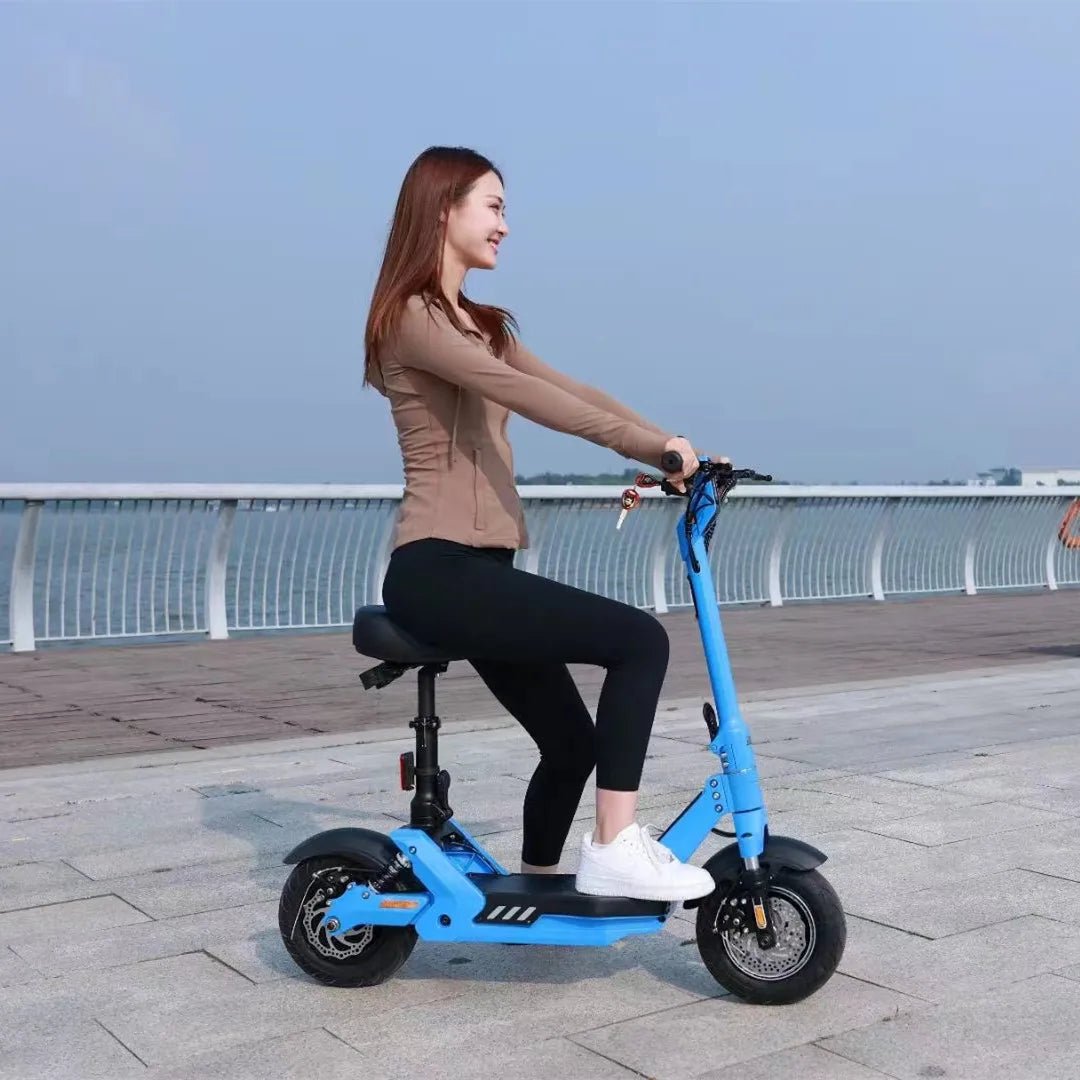 Electric scooter lithium battery foldable electric bicycle with seat small mini pedal electric scooter