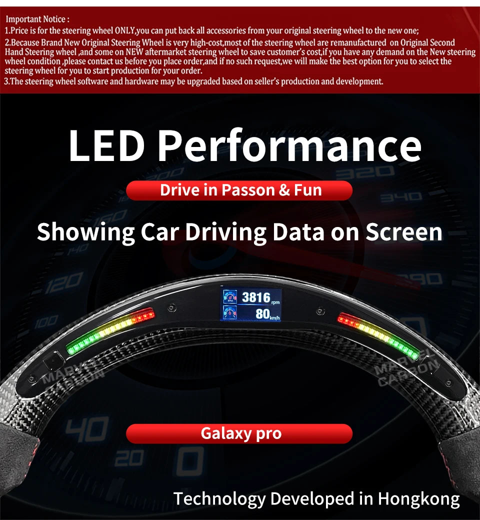 Steering Wheel Led Display Kit for 2000 Years After All Car Intelligent Driving Data Screen OHC Led Steering Wheel Kit