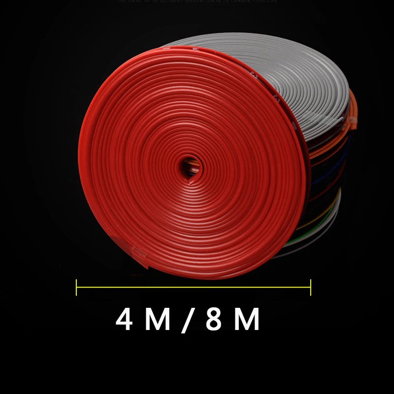 4M / 8M Car Rim Protect Strip Tire Protection Covers Car Wheel Rims Styling Bright Matte Car Wheel Sticker Wheel Edge Protector