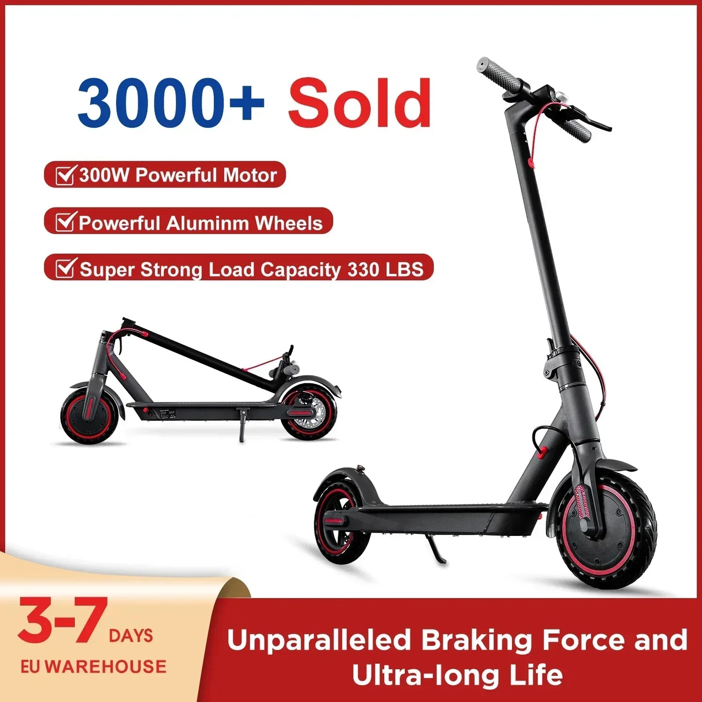 HEZZO 36V 350W 15.6MPH Electric Scooter HS-04Pro 10.4Ah 18mile Self-Balance Lightweight 8.5"Tire Folding Kick Escooter Smart App