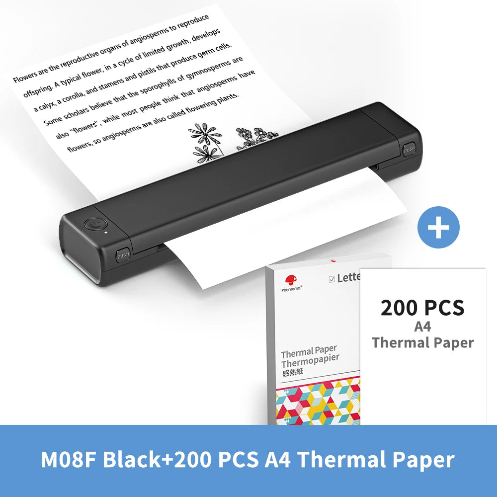 Phomemo M08F Wireless Tattoo Transfer Stencil Printer A4 Paper Portable Thermal Printer Copier Compatible with Smartphone