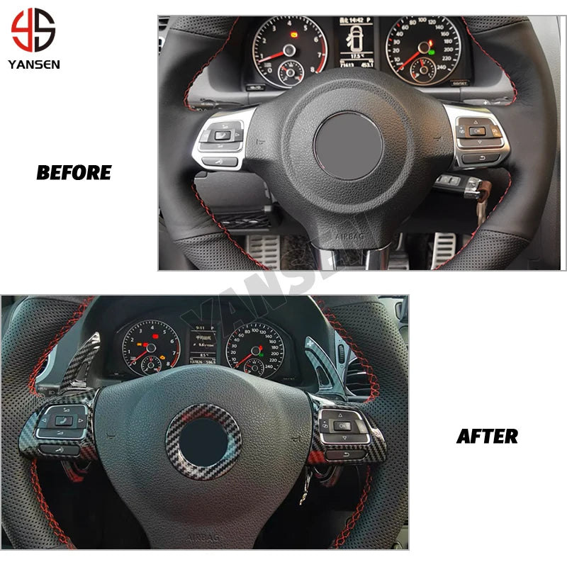 Paddle shifter for VW Golf 5 MK5 GOLF 6 MK6 gti Steering Wheel Paddle Shift Carbon Sticker Accessories