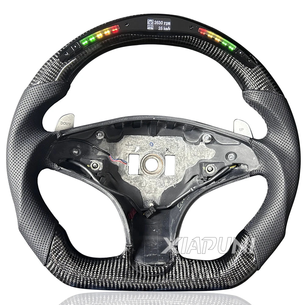 Fit For Benz Mercedes C63 E63 AMG W203 W204 2008 - 2011 Carbon Fiber Steering Wheel