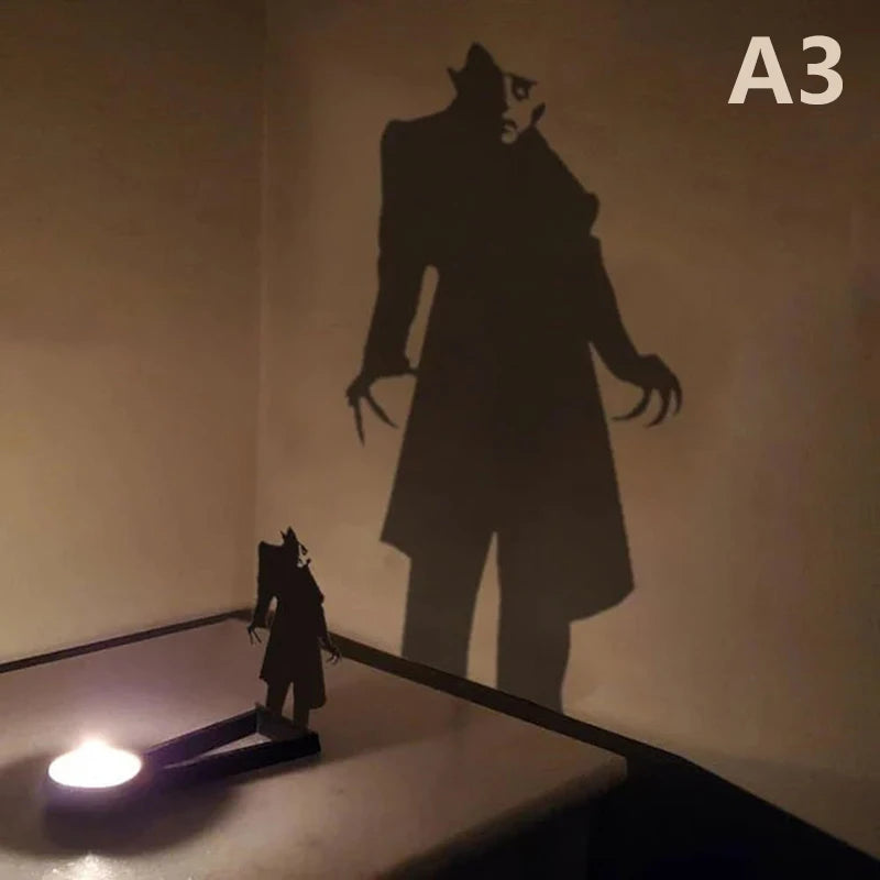 Nosferatu Candle Holder Nosferatu Candle Shadow Tealight Shadow Caster Halloween Horror Candle Holder Decor Party Horror Decor