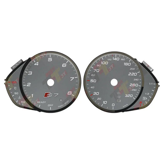 Gauge Face for Audi A7 S7 RS7 C7 Instrument Cluster Grey 320KM/H