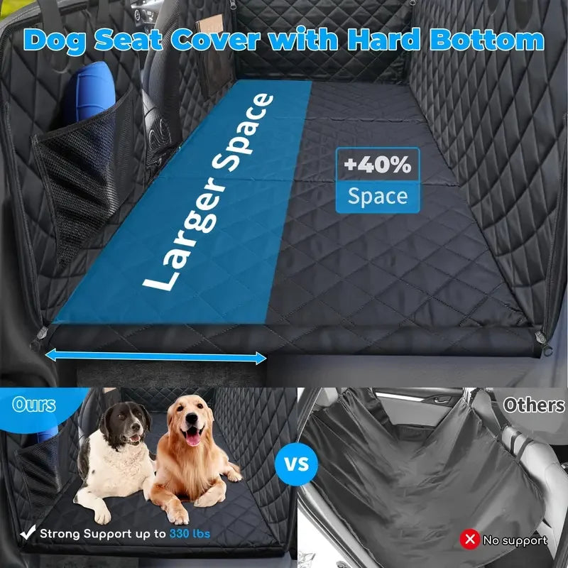 Ultimate Waterproof Dog Car Seat Cover - Scratch-Proof Hammock with Mesh Window - Secure Anti-Slip Design for Cars, SUVs & Truck