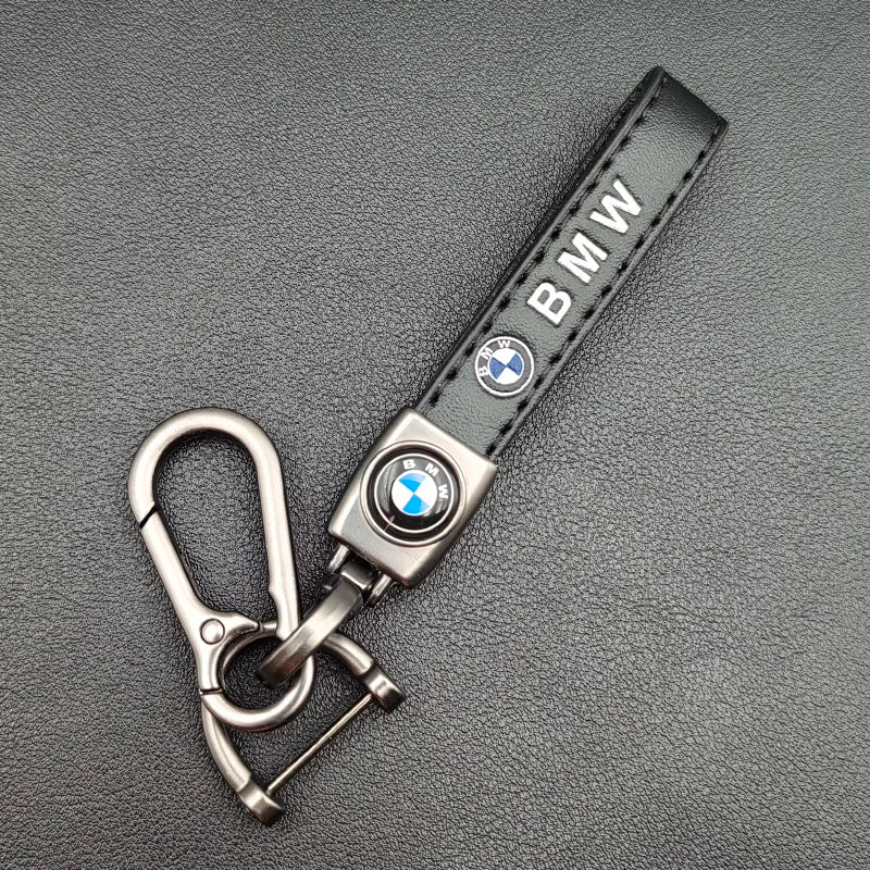 2024 Leather Metal Logo Key Chain Luxury Car Keychain For BMW E46 E90 E39 E60 E36 E30 E61 E91 E92 E87 F10 F20 F30 Accessories