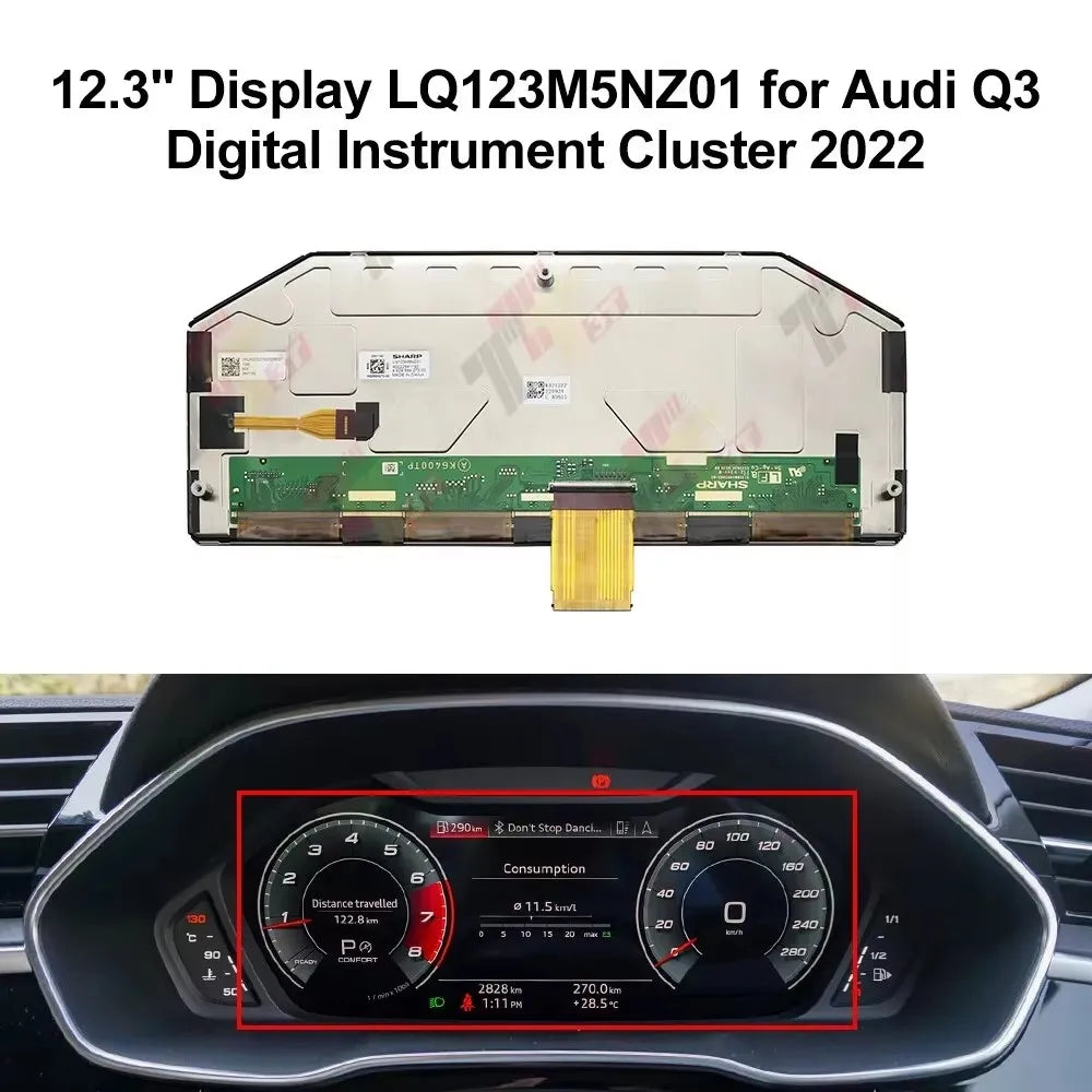 12.3" Display for Audi A6 Q3 Q7 Q8 Digital Virtual Cockpit