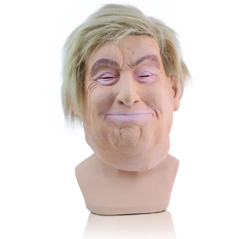 Trumps Latex Full Head Face Human Mask Halloween Party Funny Terror Masks President Trump Cosplay Accessories Actor's Headgear