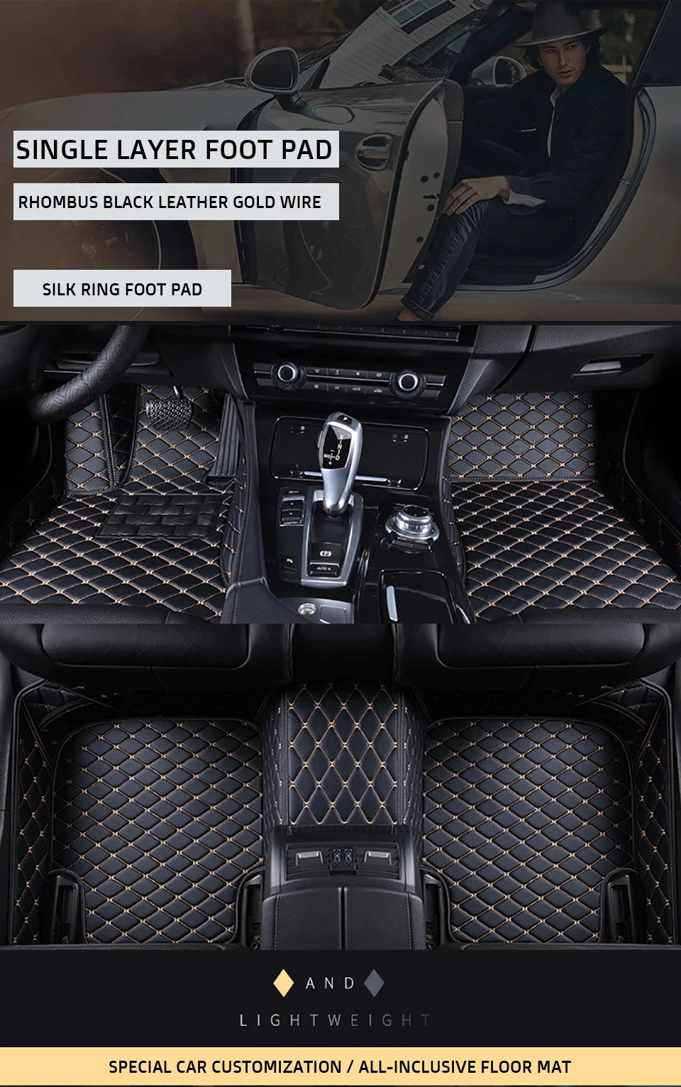 Custom Car Floor Mats For Audi A4 Saloon B8 B9 Auto Carpets Foot Coche Accessorie