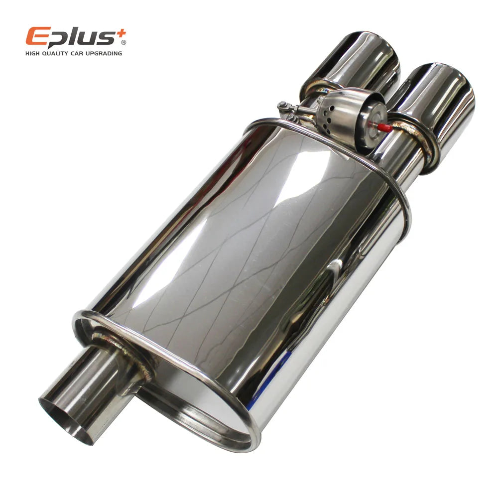 EPLUS 1 to 2pcs Car Exhaust System Vacuum Valve Control Exhaust Pipe Kit Variable Silencer Stainless Universal 51 63 76 MM