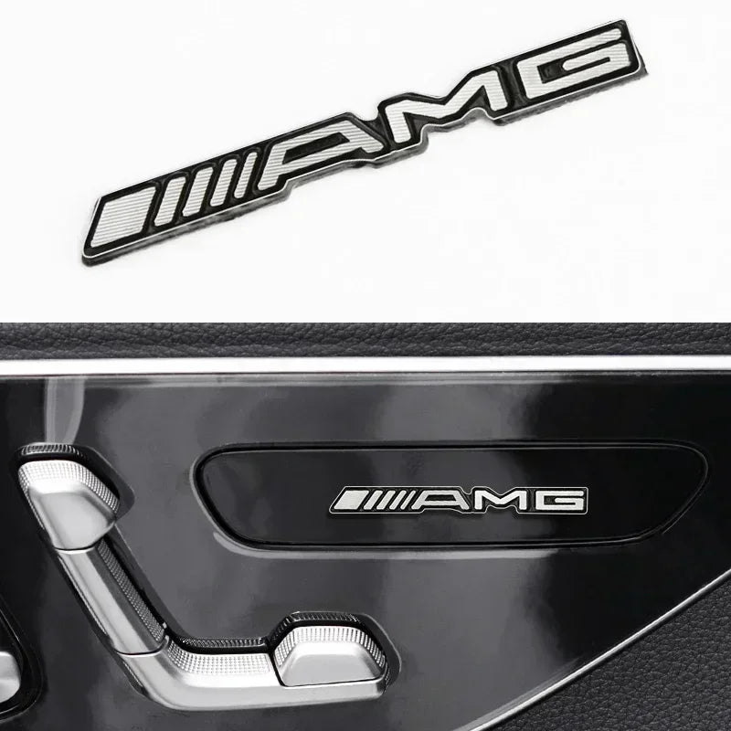 1pcs Letter Emblem Badge for Mercedes Benz AMG Interior Center Console Fob Logo Car Styling Accessory 3D Sticker for C GLK GLA