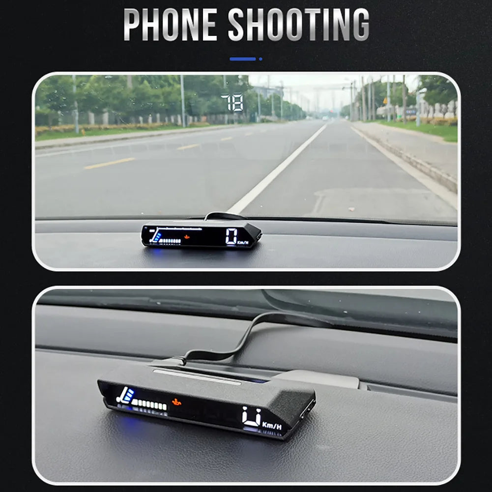 S100 Auto HUD OBD2 Head Up Display Projection on Glass Car Speed Windshield Projector Speedometer Alarm Electronic Accessories