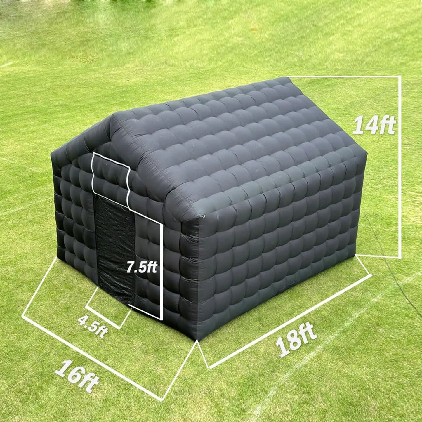 Outdoor Inflatable Night Club Party House Black Inflatable Cube Tent Large Mobile Nightclub Portable Disco Pavilion For Event