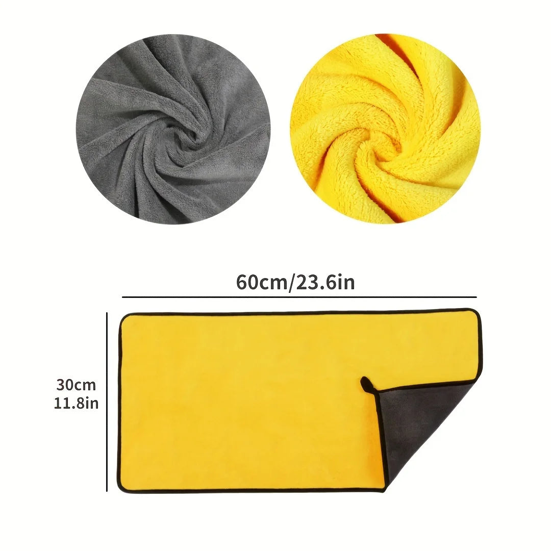 1Pcs Microfiber Cleaning Towel Car Cleaning Cloths Professional Detailing Car Drying Microfiber Towel Car Wash Maintenance Tool