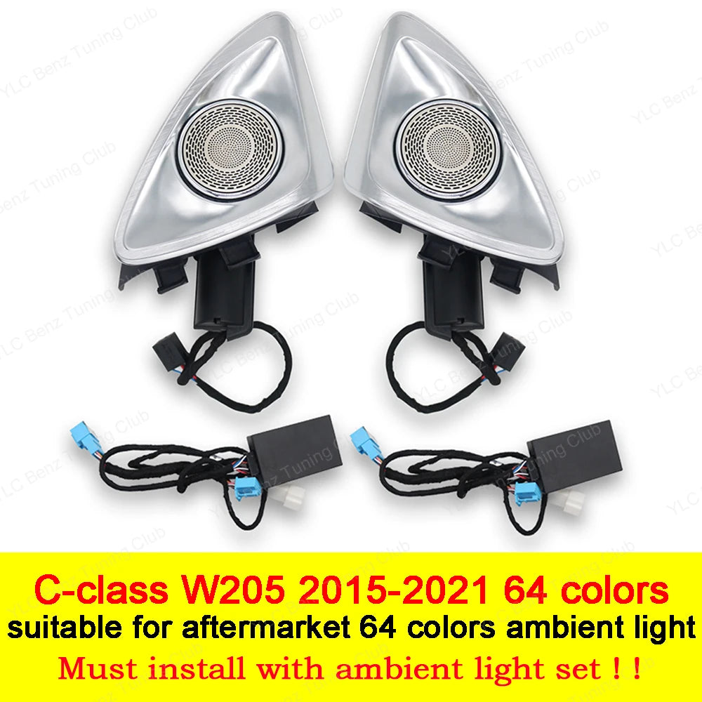 For Mercedes-Benz 4D Speaker E C S W213 W205 W222 W223 4D Rotating Tweeter Speaker Ambient Light