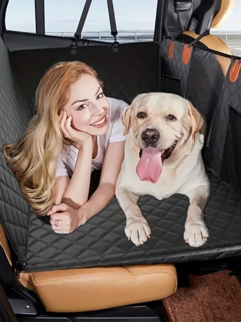 Ultimate Waterproof Dog Car Seat Cover - Scratch-Proof Hammock with Mesh Window - Secure Anti-Slip Design for Cars, SUVs & Truck