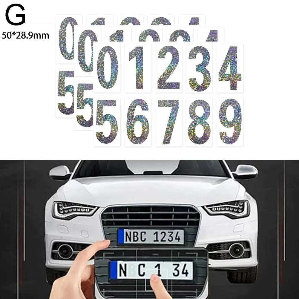 3Pcs Waterproof Highly Reflective License Plate Stickers Nanofilm