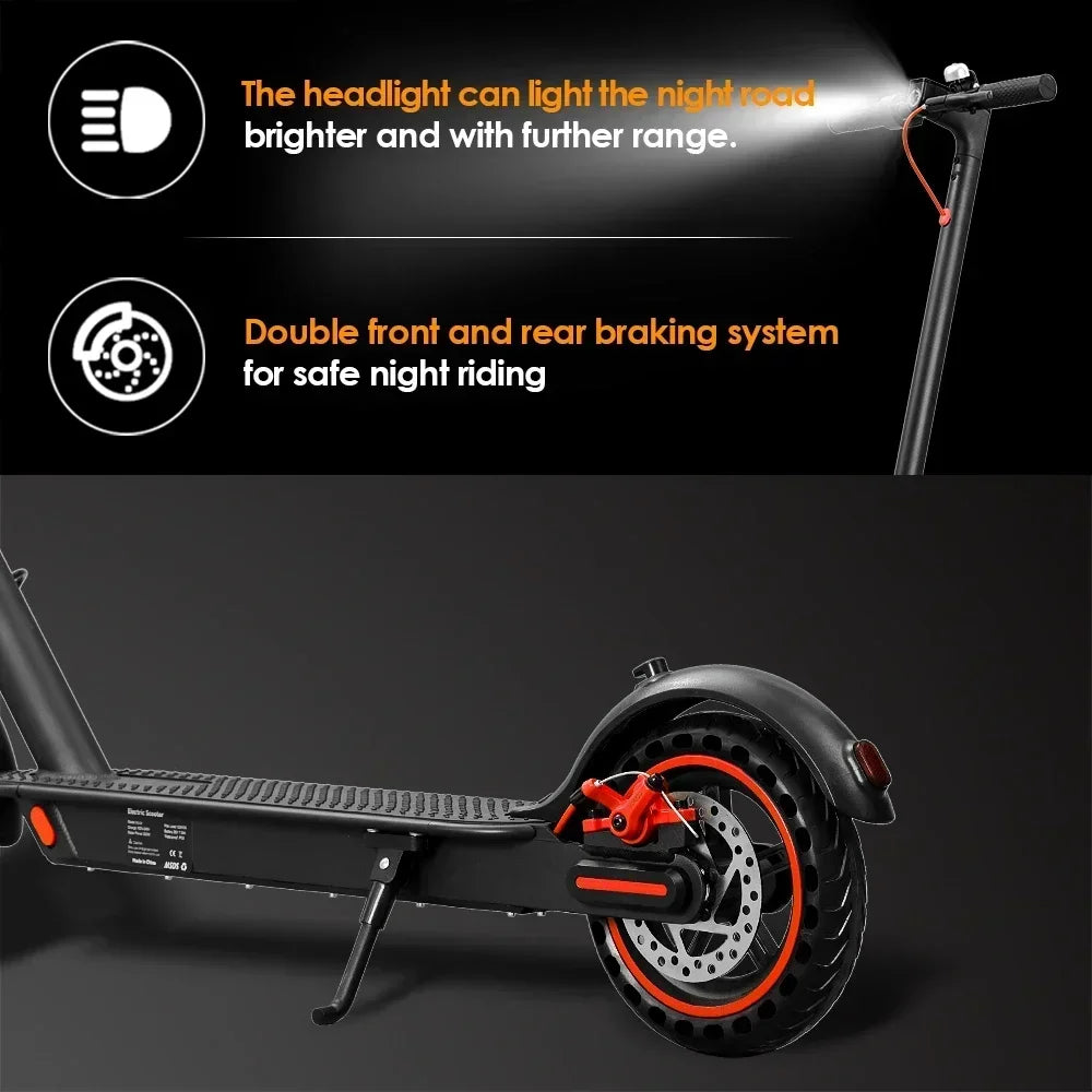 HEZZO 36V 350W 15.6MPH Electric Scooter HS-04Pro 10.4Ah 18mile Self-Balance Lightweight 8.5"Tire Folding Kick Escooter Smart App