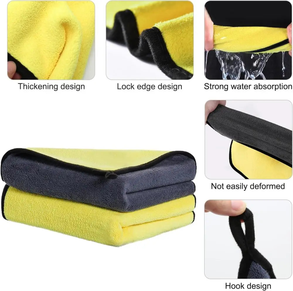 1Pcs Microfiber Cleaning Towel Car Cleaning Cloths Professional Detailing Car Drying Microfiber Towel Car Wash Maintenance Tool