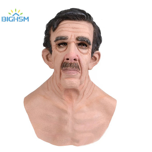 Breaking Bad Halloween Scary Bald Old Man Masks Costume Party Fun Latex Cosplay Headgear Party Performance Props Horror Mask