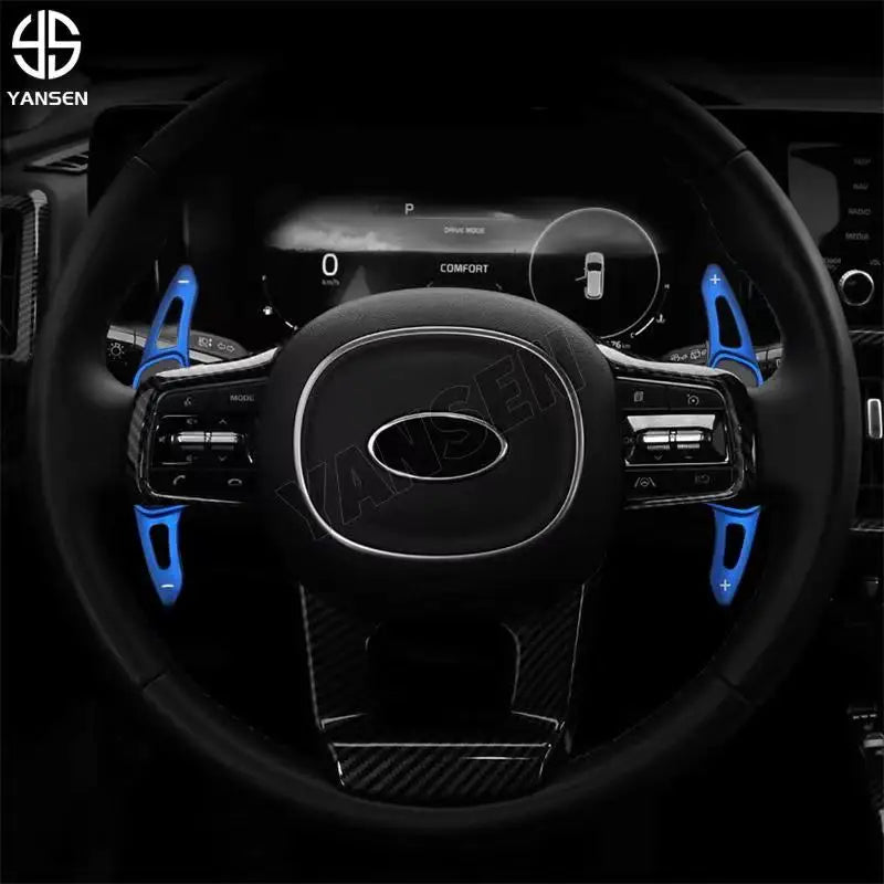 For Kia Sorento MQ4 Shift Paddle Gear Extender Shifter Aluminum Steering Wheel DSG Extension Sticker