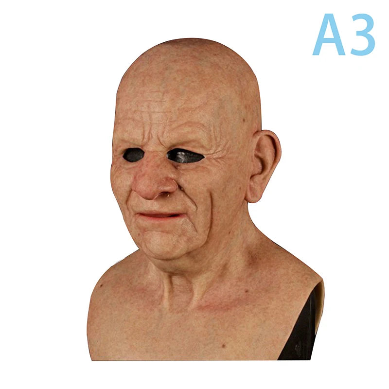 Breaking Bad Halloween Scary Bald Old Man Masks Costume Party Fun Latex Cosplay Headgear Party Performance Props Horror Mask