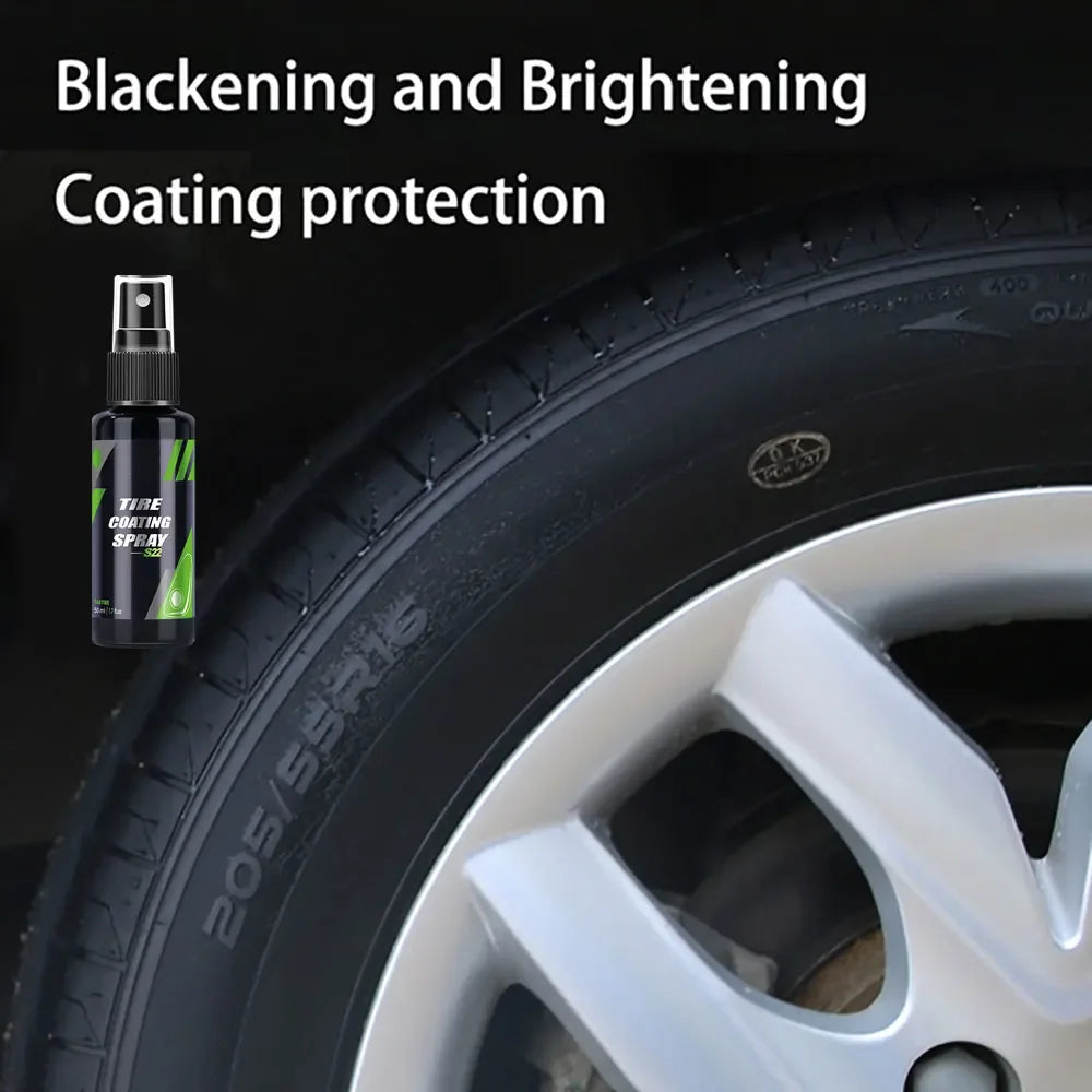 S22 Black Car Tire Blackening Ceramic Coating Spray Liquid Refurbishing Agent Auto Washing  Accessories Spraying Wax Clean