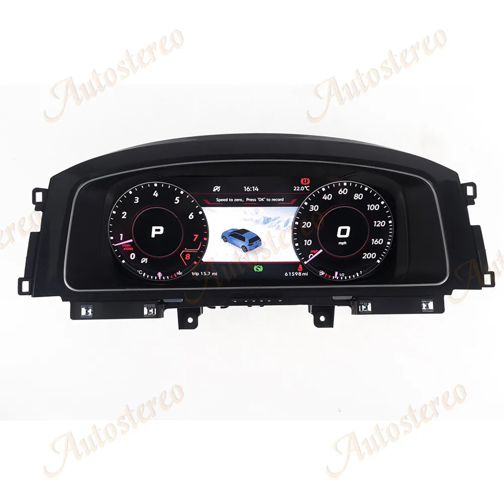 Car Digital Cluster Virtual Cockpit For Volkswagen VW Golf 7 2013+Dashboard HeadUnit Entertainment Instrument Speed Meter Screen