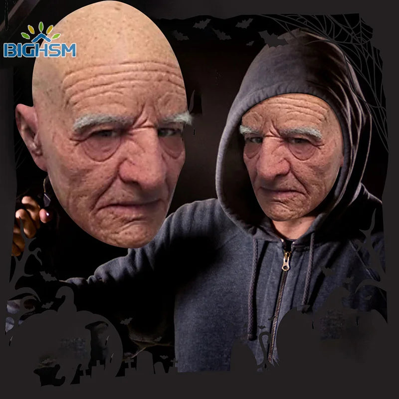 Breaking Bad Halloween Scary Bald Old Man Masks Costume Party Fun Latex Cosplay Headgear Party Performance Props Horror Mask