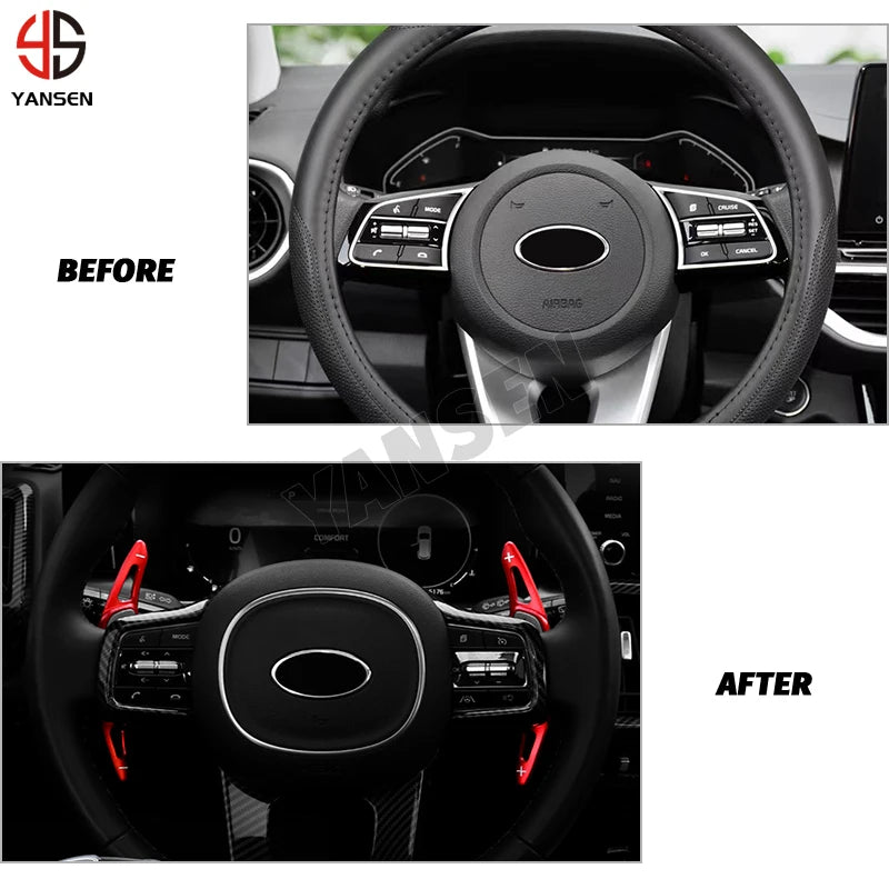 For Kia Sorento MQ4 Shift Paddle Gear Extender Shifter Aluminum Steering Wheel DSG Extension Sticker