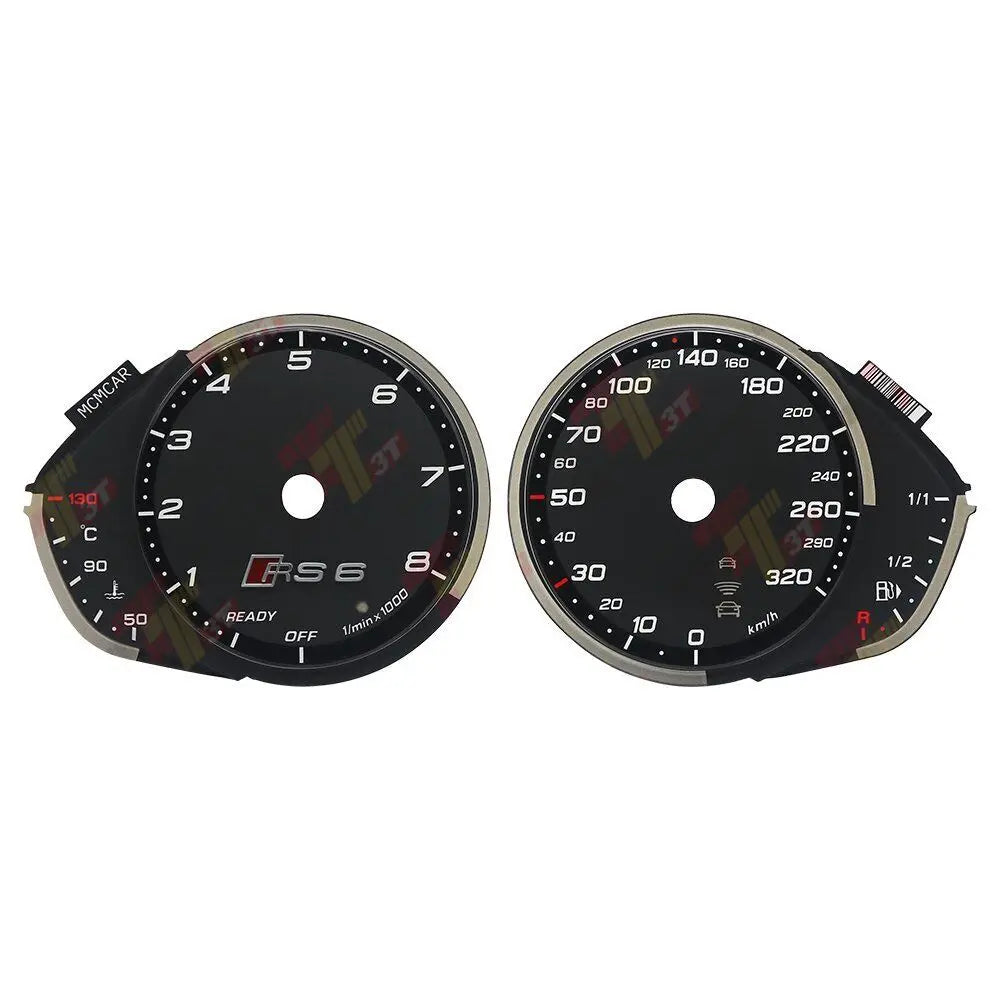 Gauge Face for Audi A6 S6 RS6 C7 Instrument Cluster Black 320KM/H