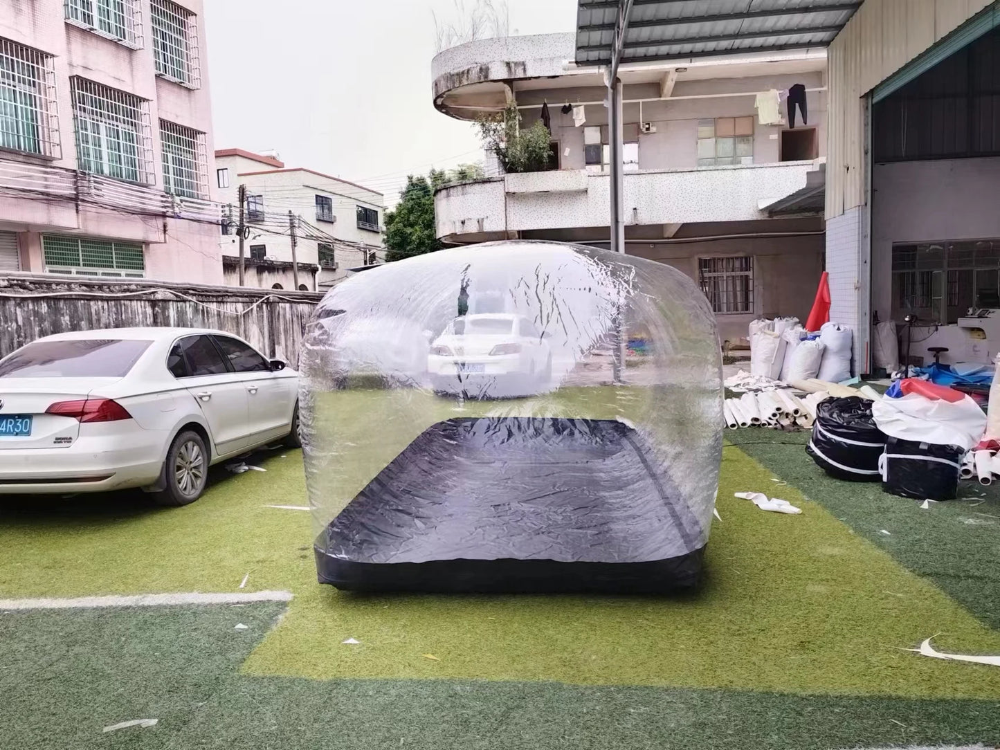 High Quality Custom Transparent PVC Car Covers Inflatable Car Storage Bubble Tent Inflatable Car Bubble Cover